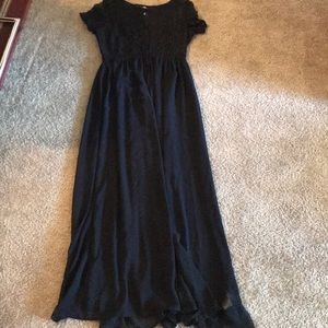 Sheer black dress overlay